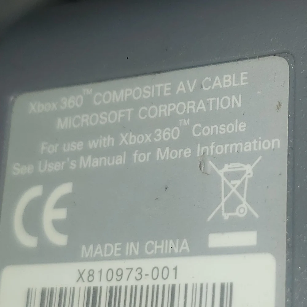 Genuine Microsoft Xbox 360 AV Cable Like New - BUY ONE ITEM CHOOSE ONE FREE